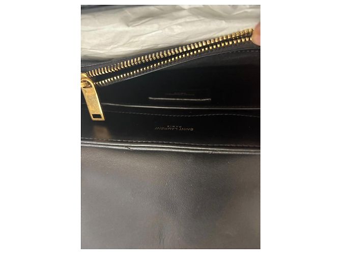 Autre Marque Saint Laurent Borsa Loulou in pelle nera Nero - vista 6