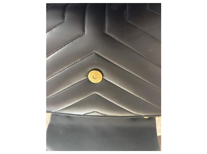 Autre Marque Saint Laurent Borsa Loulou in pelle nera Nero - vista 8