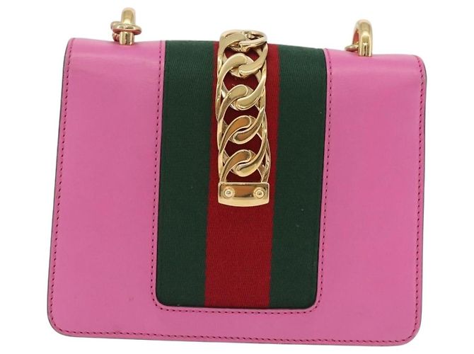 Gucci Sylvie Chain Leather Mini Pink - Ansicht 2