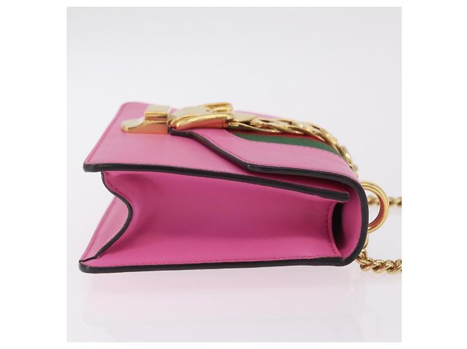 Gucci Sylvie Chain Leather Mini Pink - Ansicht 3