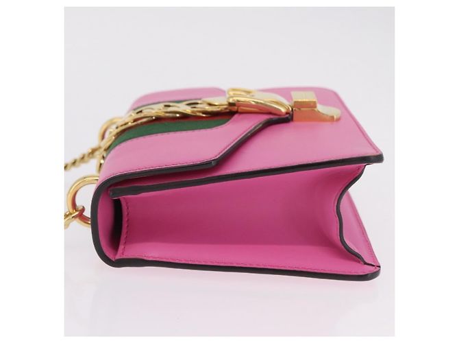 Gucci Sylvie Chain Leather Mini Pink - Ansicht 4