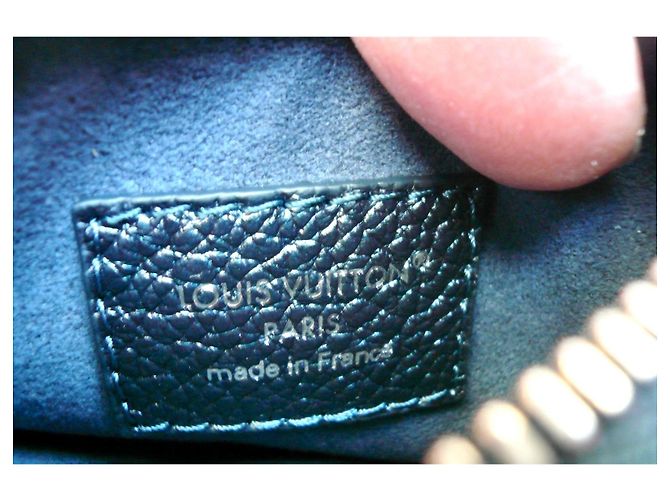 Louis Vuitton Bolsa All In BB Monogram Empreinte Couro Azul Iridescente M26430 Azul marinho - vista 12