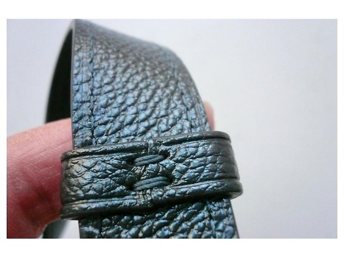 Louis Vuitton Bolsa All In BB Monogram Empreinte Couro Azul Iridescente M26430 Azul marinho - vista 14