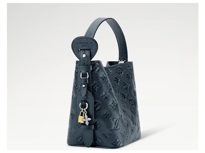 Louis Vuitton Bolsa All In BB Monogram Empreinte Couro Azul Iridescente M26430 Azul marinho - vista 16