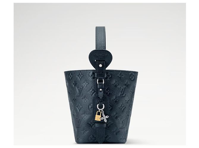 Louis Vuitton Bolsa All In BB Monogram Empreinte Couro Azul Iridescente M26430 Azul marinho - vista 19