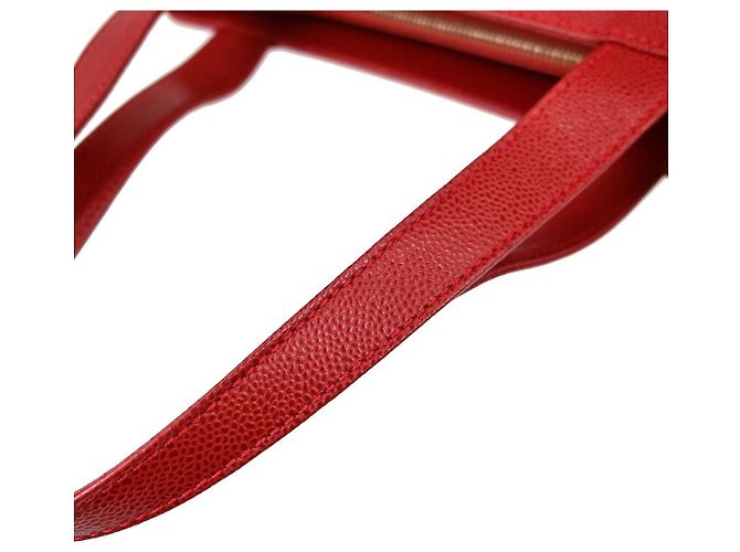 Chanel Vintage Logo Caviar Medium Red - view 6