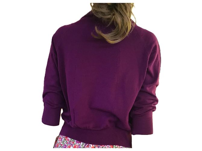 Comme Des Garcons Cardigã de lã Comme des Garçons Tricot Roxo - vista 2