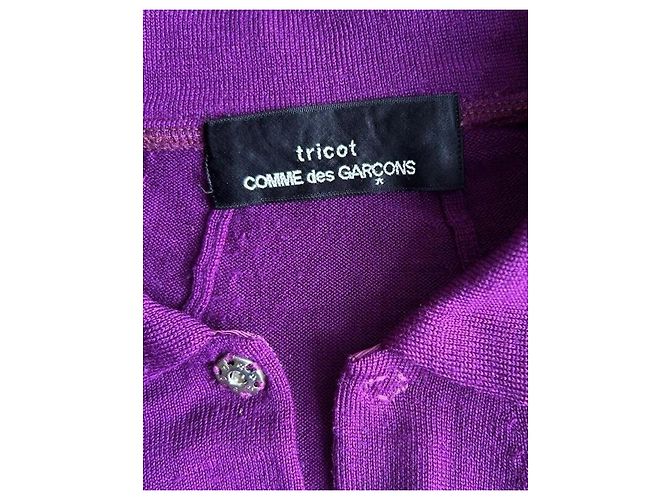 Comme Des Garcons Cardigã de lã Comme des Garçons Tricot Roxo - vista 5