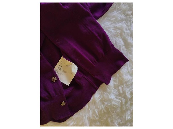 Comme Des Garcons Cardigã de lã Comme des Garçons Tricot Roxo - vista 6