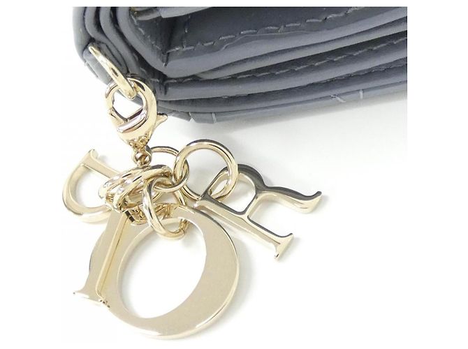Christian Dior Lady Lotus Tri-Fold Geldbörse Blau - Ansicht 3