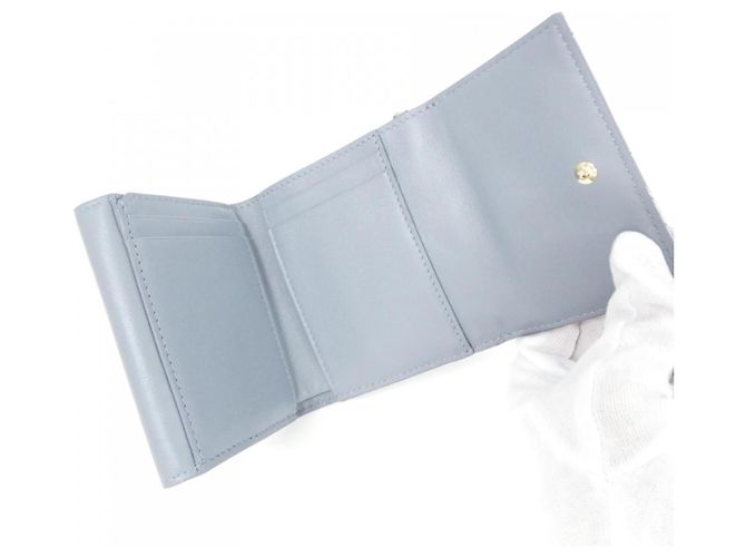 Christian Dior Lady Lotus Tri-Fold Geldbörse Blau - Ansicht 4