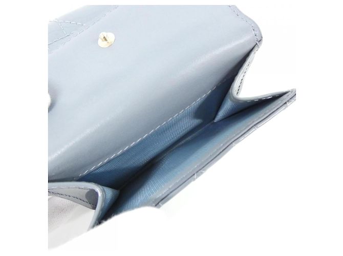 Christian Dior Lady Lotus Tri-Fold Geldbörse Blau - Ansicht 5
