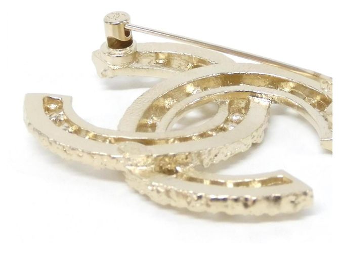 Broche Chanel AB7765 Dourado e Transparente - vista 3