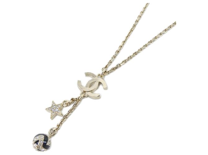 Collar Chanel ABC119 Negro Dorado - vista 3