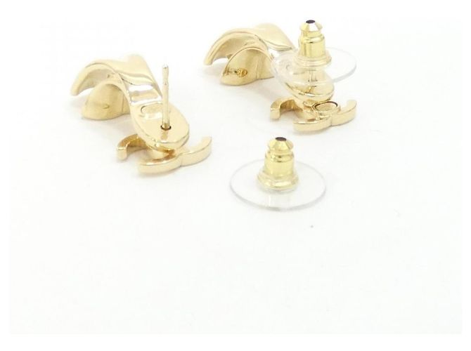 Chanel Gold Stecker-Ohrringe ABH472 Golden - Ansicht 3