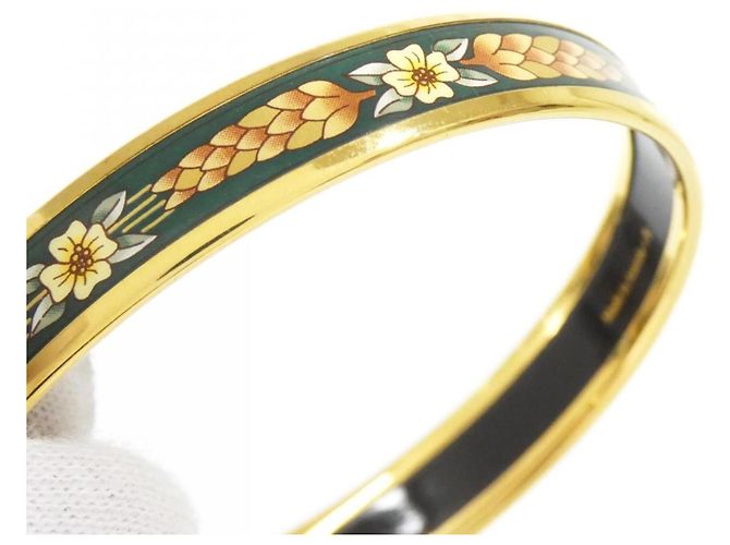 Hermès Hermes Gold and Green Bangle Golden Light green - view 2