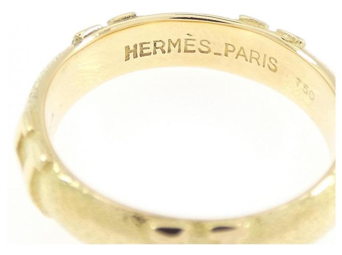 Ring Anillo Hermès Fidelité en oro amarillo Dorado - vista 3