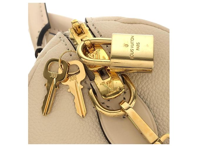 Louis Vuitton Monogram Empreinte Speedy Bandoulière Tasche Beige - Ansicht 5