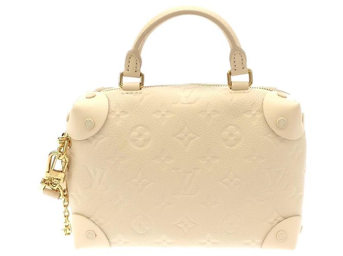Louis Vuitton Monogram Empreinte Petite Malle Souple Schultertasche Beige - Ansicht 2