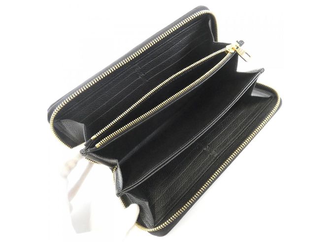 Louis Vuitton Monogram Empreinte Zippy Wallet Black - view 7