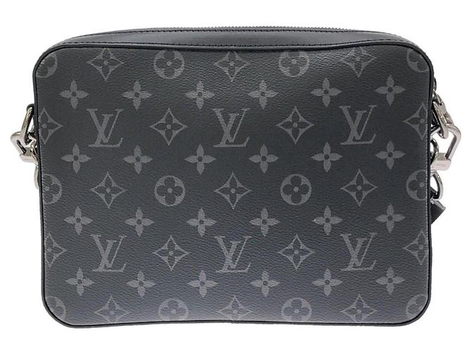 Sac Trio Messenger Louis Vuitton Monogram Eclipse Reverse Noir Gris - vue 2