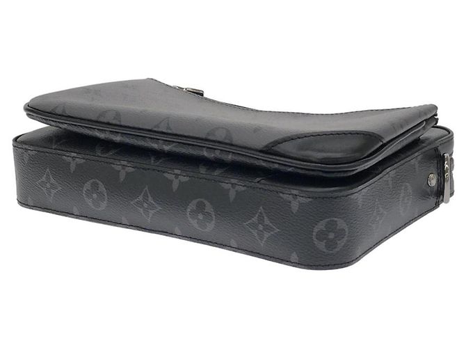 Sac Trio Messenger Louis Vuitton Monogram Eclipse Reverse Noir Gris - vue 3