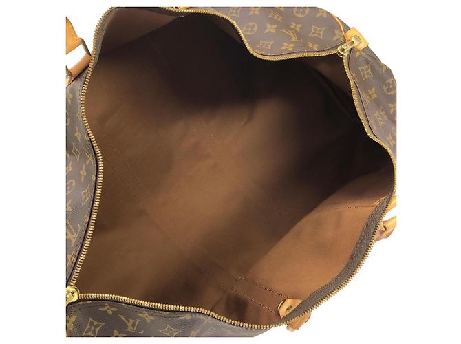 Borsa Boston Louis Vuitton Monogram Keepall 60cm Marrone - vista 9
