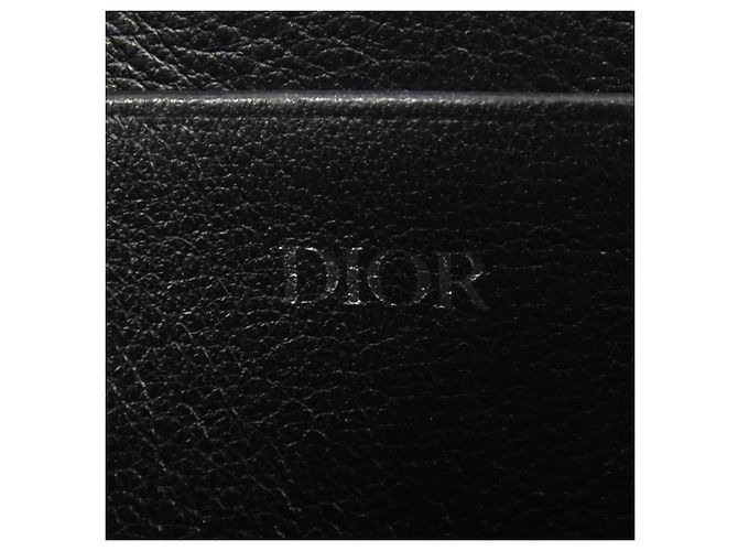 Borsa a pochette con zip Christian Dior Dior DIOR in jacquard Oblique Nero Beige - vista 5