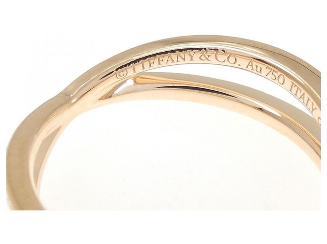 Autre Marque Anello fede Tiffany & Co. in oro rosa 18K e diamanti - vista 4