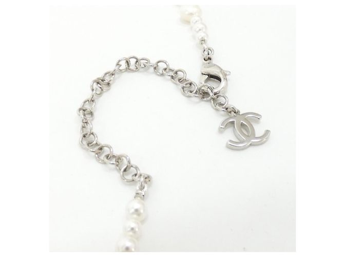 Chanel Weißes Perlenhalsband - Ansicht 4
