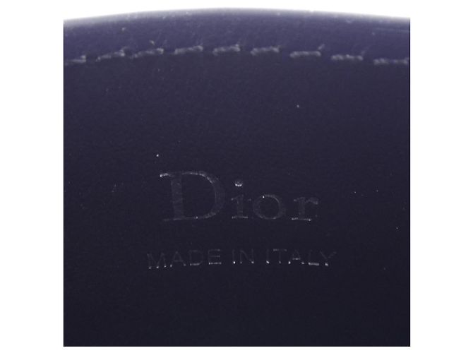 Tarjetero Christian Dior de piel de becerro negra - vista 3