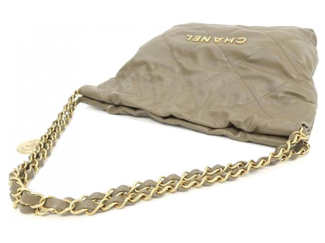 Chanel 22 Line Small AS3260 Schultertasche Khaki - Ansicht 5
