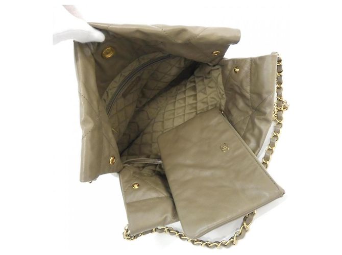 Chanel 22 Line Small AS3260 Schultertasche Khaki - Ansicht 6