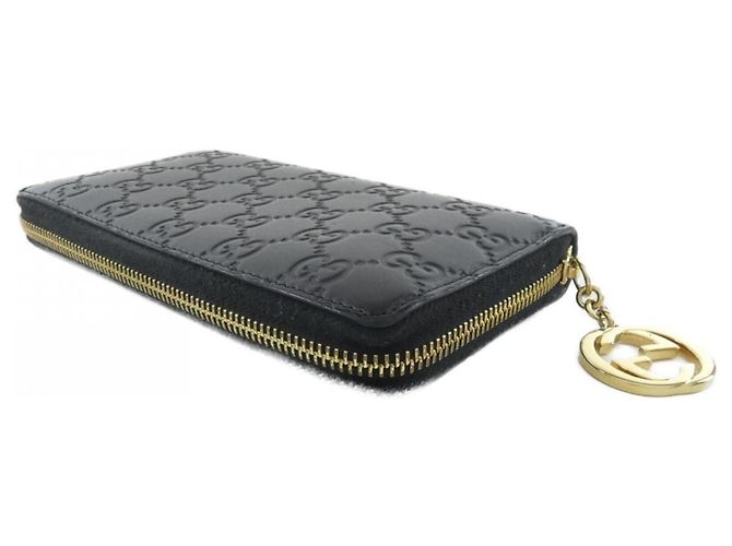 Portafoglio lungo Gucci Icon bi-fold in pelle nera Nero - vista 4