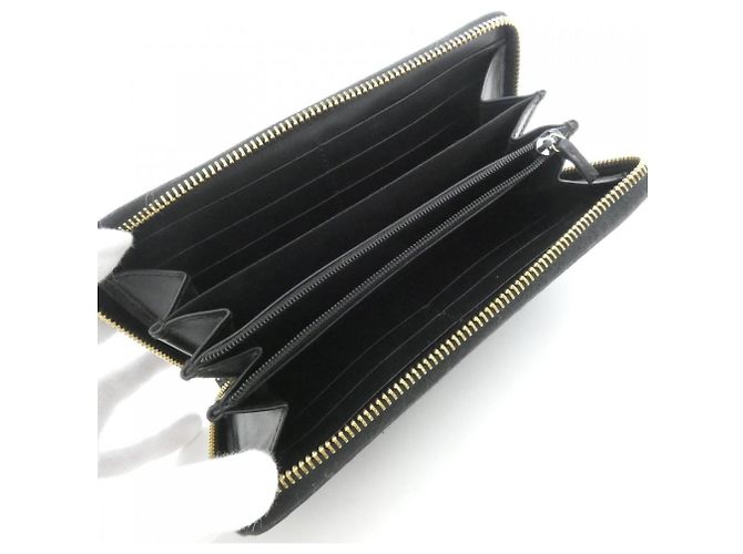 Portafoglio lungo Gucci Icon bi-fold in pelle nera Nero - vista 5