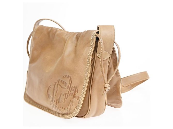 Loewe Anagram Leather Bege - vista 3