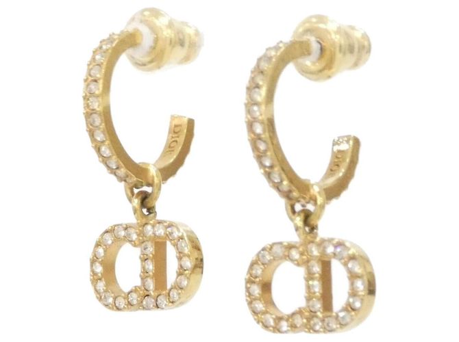 Pendientes de botón Christian Dior Claire Di Lune Castaño Dorado - vista 2
