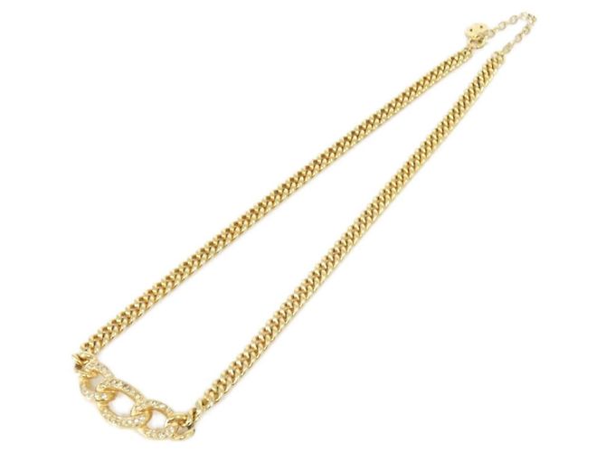 Colar Christian Dior transparente e dourado - vista 2