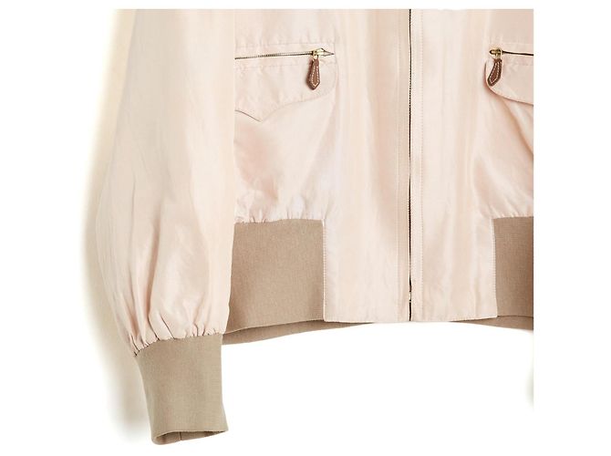 Hermès Reversible Bomberjacke aus Seidentwill - Minéraux Motiv Pink Mehrfarben - Ansicht 8
