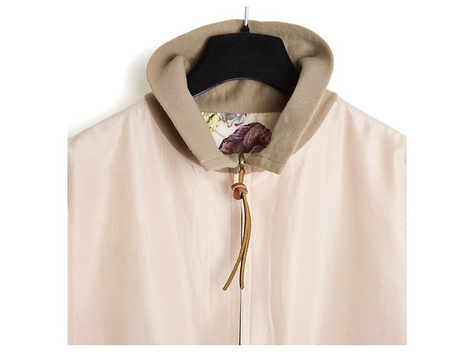 Hermès Reversible Bomberjacke aus Seidentwill - Minéraux Motiv Pink Mehrfarben - Ansicht 9