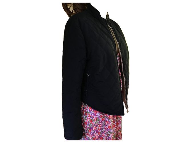 Hermès Wendbare Steppjacke Schwarz Beige - Ansicht 4