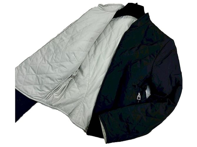 Hermès Wendbare Steppjacke Schwarz Beige - Ansicht 7