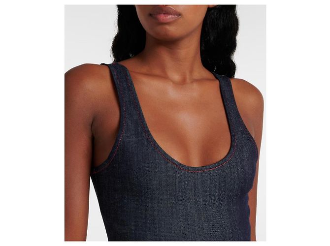 Alaïa Denim-Body Dunkelblau - Ansicht 4