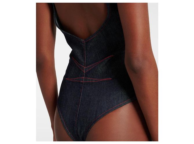 Alaïa Denim-Body Dunkelblau - Ansicht 5