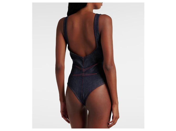 Alaïa Denim-Body Dunkelblau - Ansicht 6