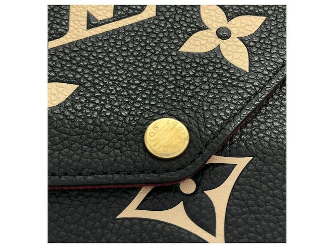 Louis Vuitton Bicolor Monogram Empreinte Pochette Felicie Nero Beige - vista 4