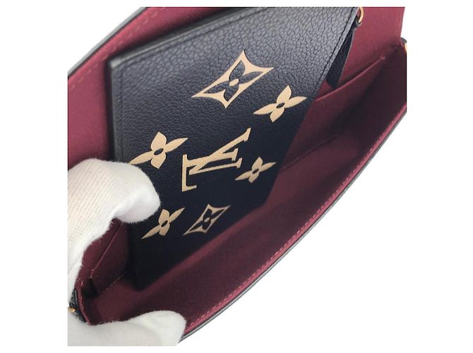 Louis Vuitton Bicolor Monogram Empreinte Pochette Felicie Nero Beige - vista 8