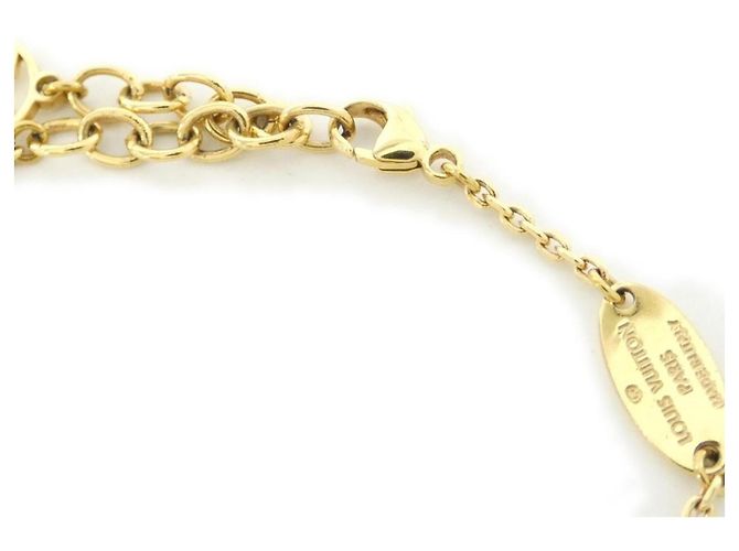 Louis Vuitton Charm Bracelet d'Oreilles Coeur Angel Love Bianco D'oro - vista 3