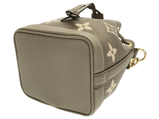 Noe Louis Vuitton Bicolor Monogram Empreinte Nano Noé Schultertasche Grau Roh - Ansicht 3
