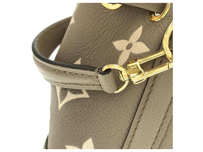 Noe Louis Vuitton Bicolor Monogram Empreinte Nano Noé Schultertasche Grau Roh - Ansicht 4